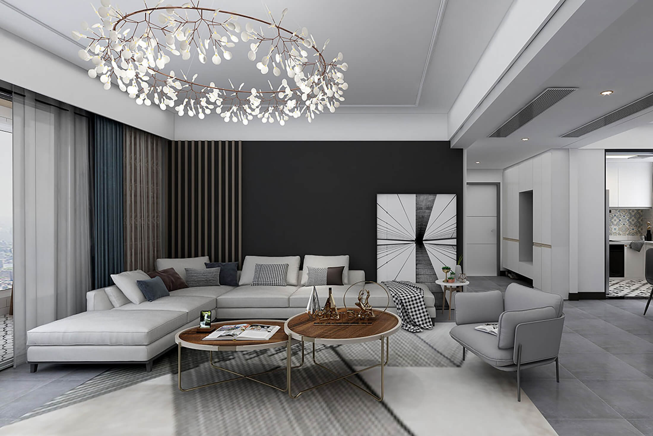 公安廳大院197m&sup2;現(xiàn)代簡約風(fēng)格案例