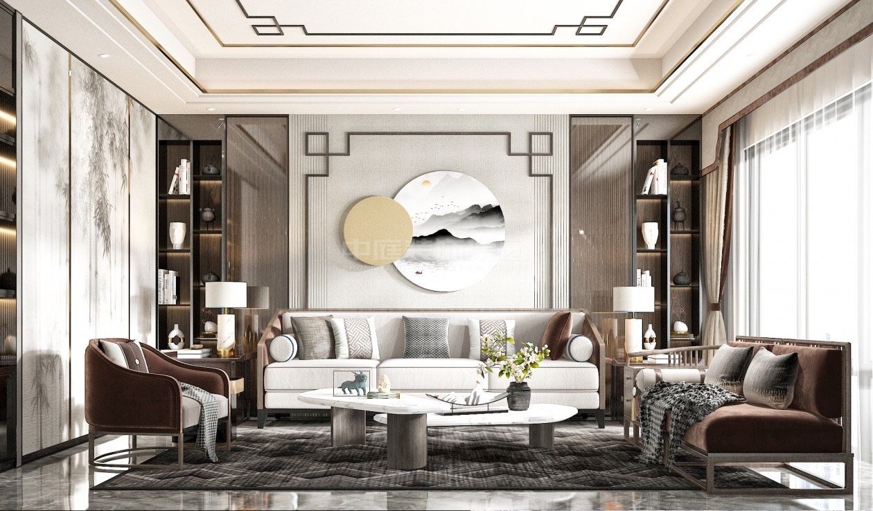 萊茵湖畔129m&sup2;新中式裝修風(fēng)格